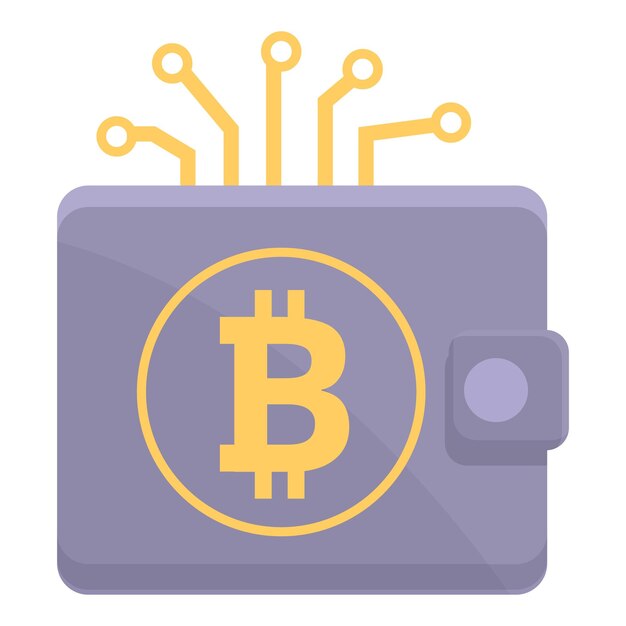 Icono de pago digital vector de dibujos animados Crypto dinero App efectivo