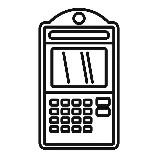 Icono de pago en línea de cajero automático Icono de vector de pago en línea de cajero automático para diseño web aislado sobre fondo blanco