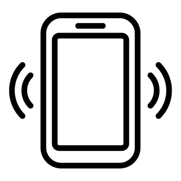 Icono de pago por teléfono Icono de vector de pago por teléfono de esquema para diseño web aislado sobre fondo blanco