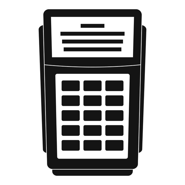 Icono de pago de terminal Ilustración simple del icono vectorial de pago de Terminal para el diseño web aislado en fondo blanco