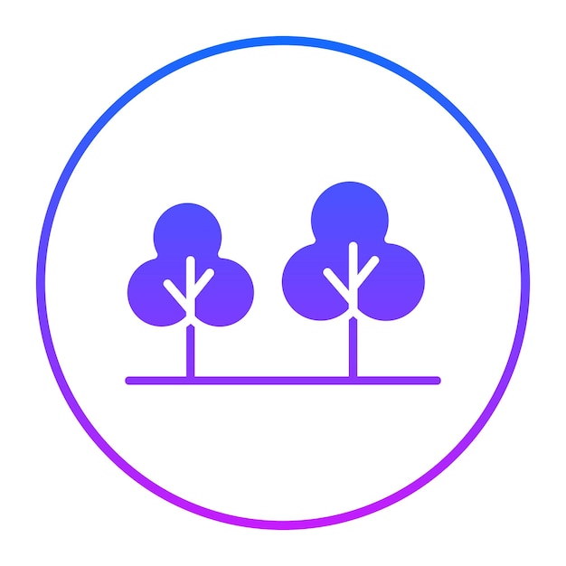 Icono del paisaje del árbol