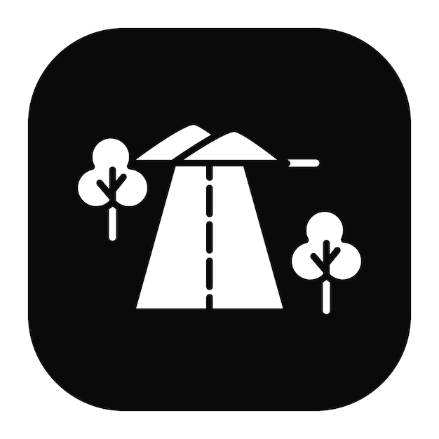 Icono del paisaje de la carretera