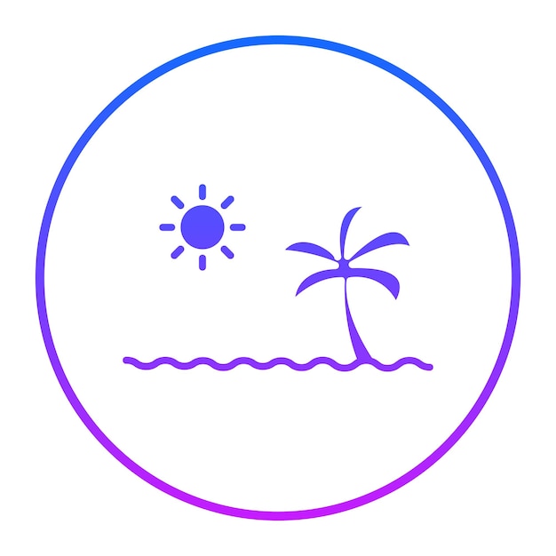 Icono del paisaje marino