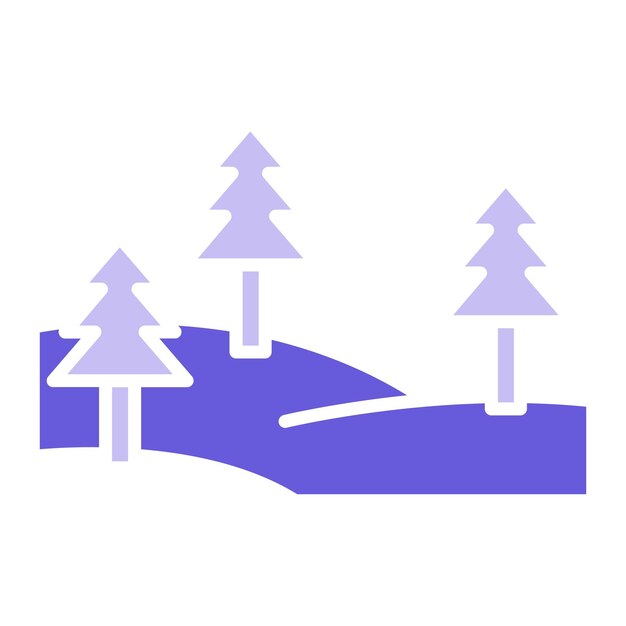 Icono del paisaje de nieve