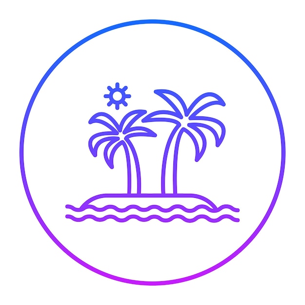 Icono del paisaje de la orilla