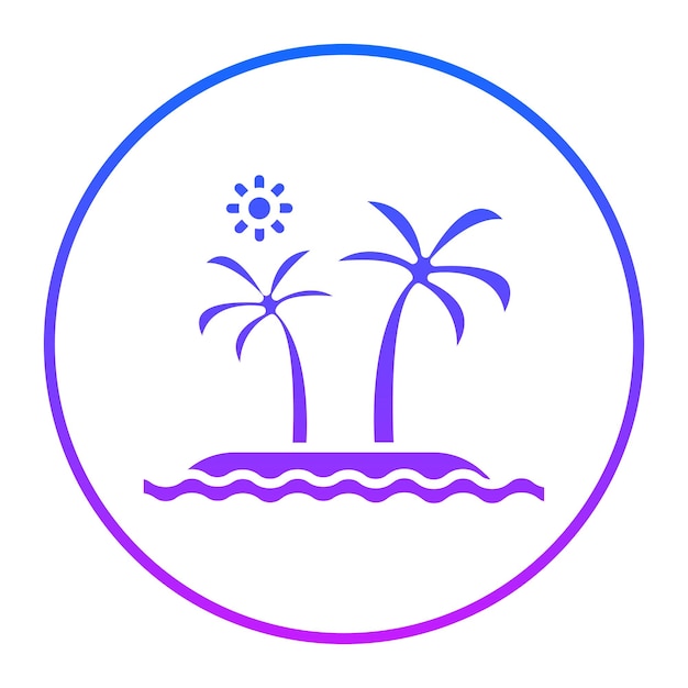 Icono del paisaje de la orilla