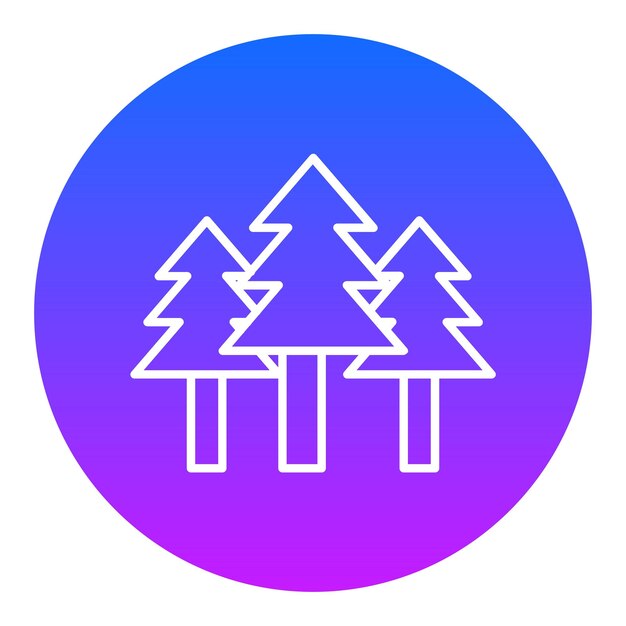 Icono del paisaje de los pinos