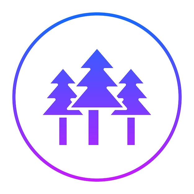 Icono del paisaje de los pinos