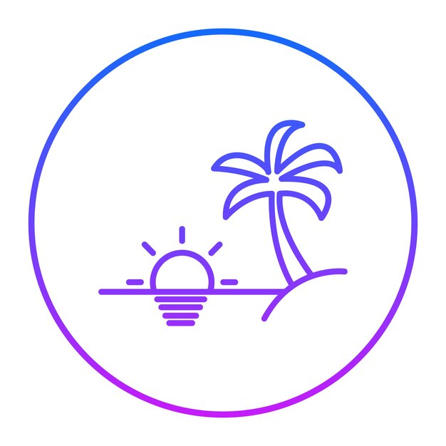 Icono del paisaje de la playa