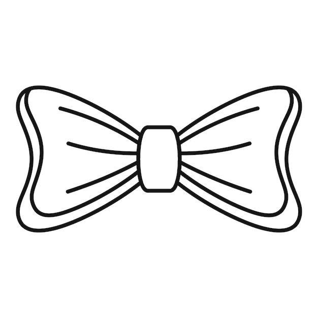 Vector icono de pajarita de novia icono de vector de pajarita de novia de esquema para diseño web aislado sobre fondo blanco