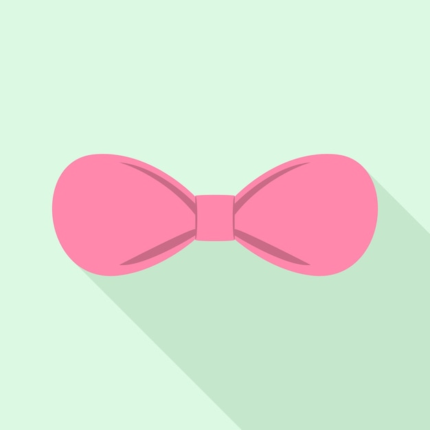 Icono de pajarita rosa claro Ilustración plana de icono de vector de pajarita rosa claro para diseño web
