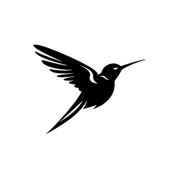 Icono de pájaro colibrí en fondo blanco Ilustración vectorial simple