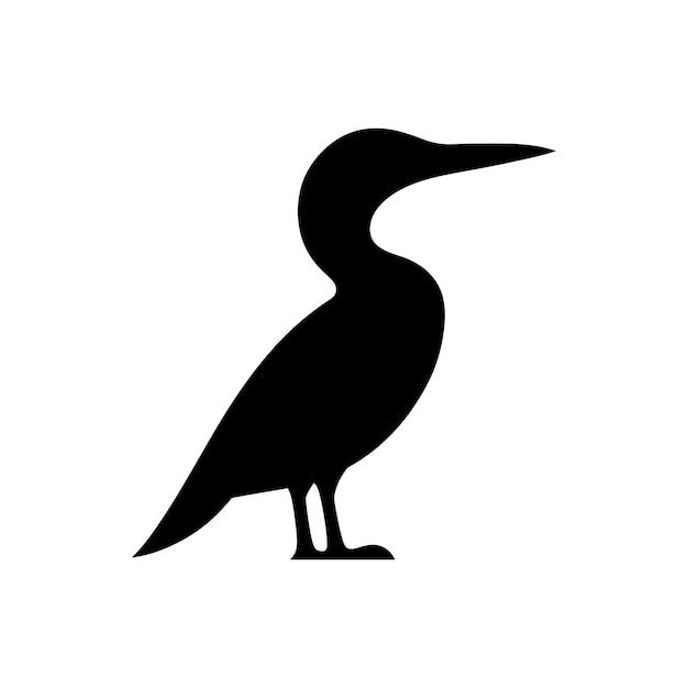 Icono de pájaro cormorán en fondo blanco Ilustración vectorial simple