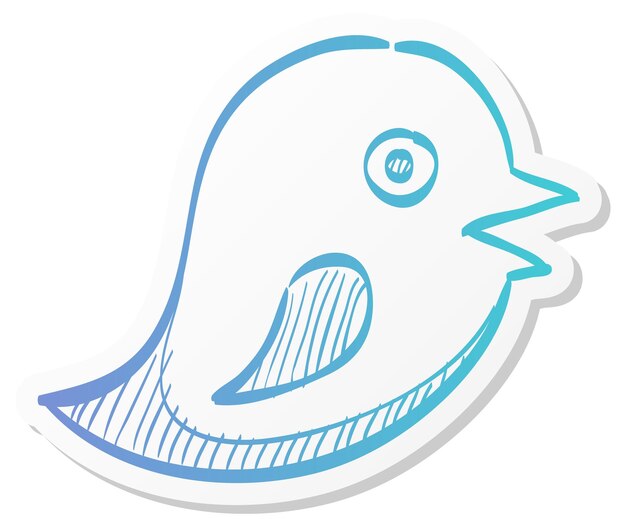 El icono del pájaro lindo