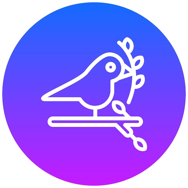 Icono del pájaro del paraíso