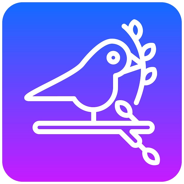 Icono del pájaro del paraíso