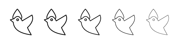 Ícono de pájaro Signo del logotipo vectorial
