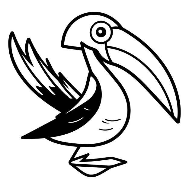 Icono de pájaro tropical Ilustración de dibujos animados de icono vectorial de aves tropicales para la web