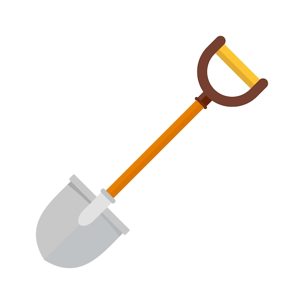 Icono de pala de construcción Ilustración plana del icono vectorial de pala de creación para el diseño web
