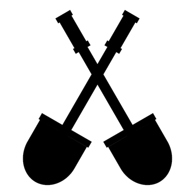Icono de pala para jardinería y diseño de construcción