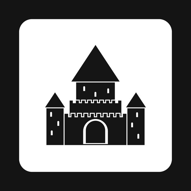 Icono de palacio antiguo en estilo simple aislado sobre fondo blanco Símbolo de estructura