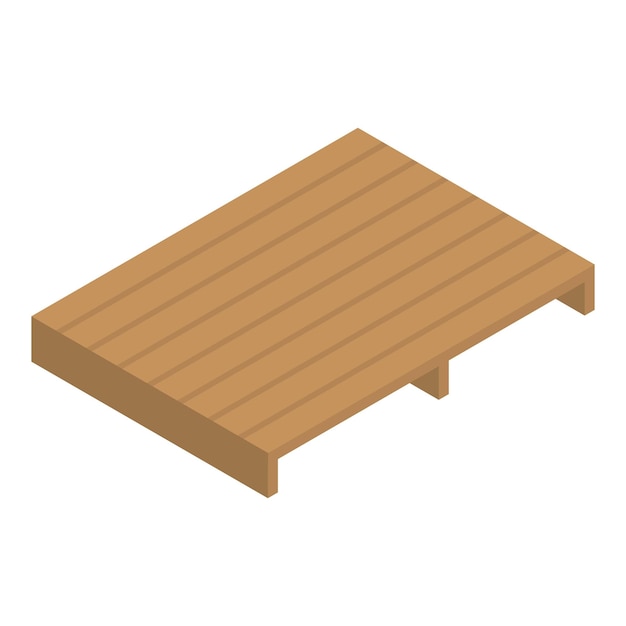 Icono de paleta de carga Isométrica del icono de vector de paleta de carga para diseño web aislado sobre fondo blanco