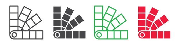 Icono de paleta de colores versátil para diseño creativo y artístico