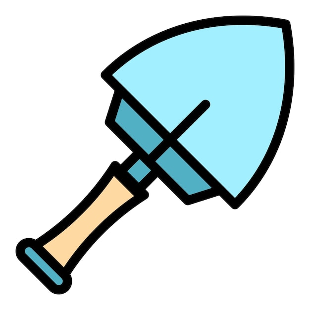 El icono de la paleta del instrumento Contorno del icono del vector de la paletta del instrumento Color plano aislado