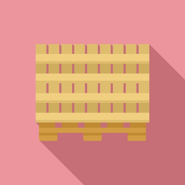 Icono de paleta de madera Ilustración plana del icono de vector de paleta de madera para diseño web