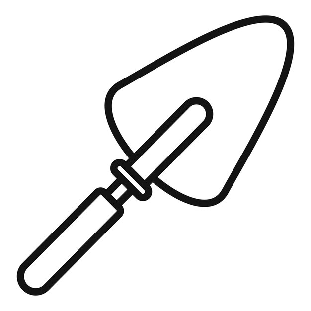 Icono de paleta de mano Icono de vector de paleta de mano de esquema para diseño web aislado sobre fondo blanco