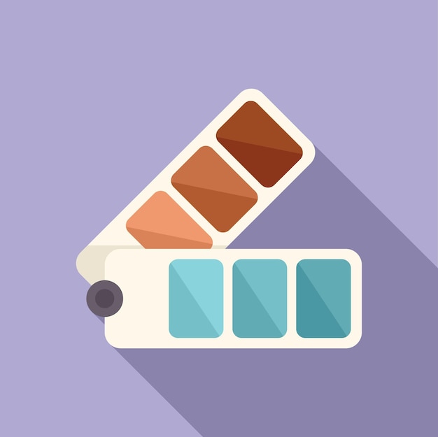 Icono de la paleta de muestras de colores de diseño plano