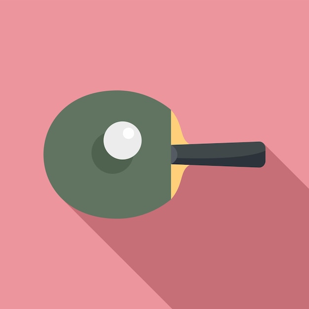 Icono de paleta de ping pong Ilustración plana del icono de vector de paleta de ping pong para diseño web