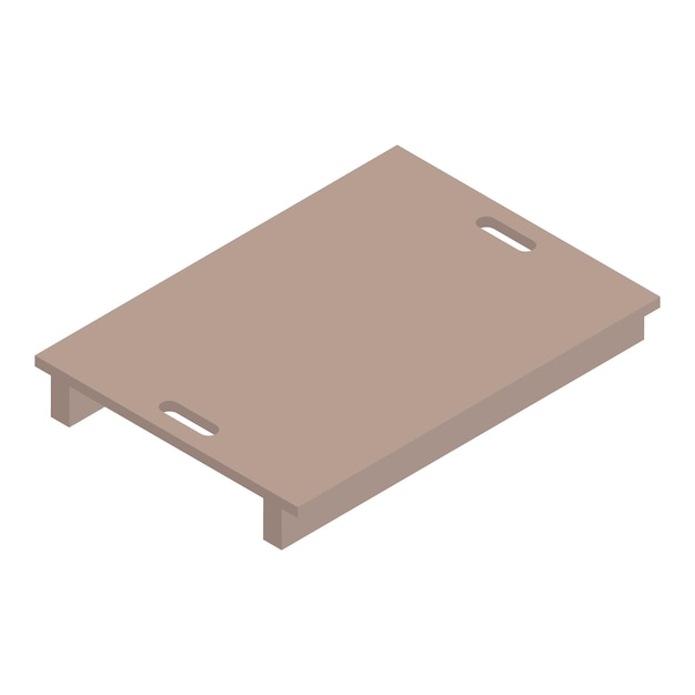 Icono de paleta de plástico Isométrica del icono de vector de paleta de plástico para diseño web aislado sobre fondo blanco
