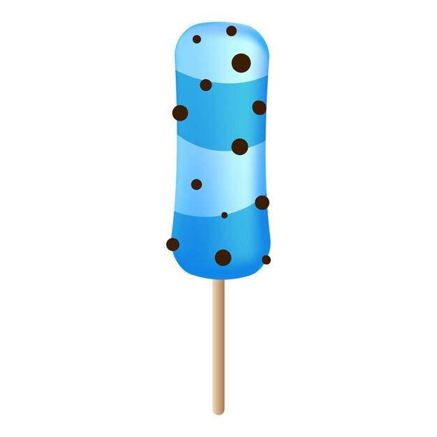 Icono de paleta de rayas azules Caricatura de icono de vector de paleta de rayas azules para diseño web aislado sobre fondo blanco