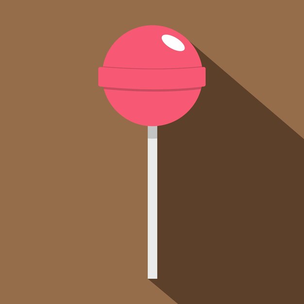 Icono de paleta rosa Ilustración plana del icono de vector de paleta rosa para web sobre fondo de café