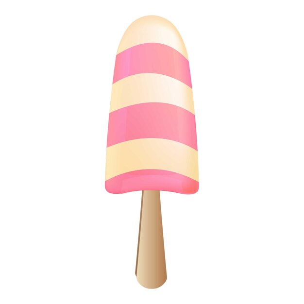 Icono de paleta de vainilla rosa Caricatura de icono de vector de paleta de vainilla rosa para diseño web aislado sobre fondo blanco