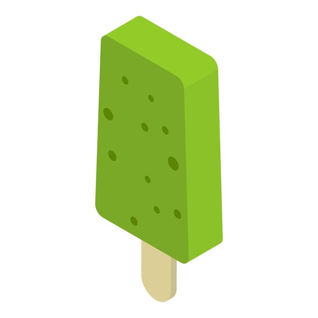 Icono de paleta verde Isométrico del icono de vector de paleta verde para diseño web aislado sobre fondo blanco