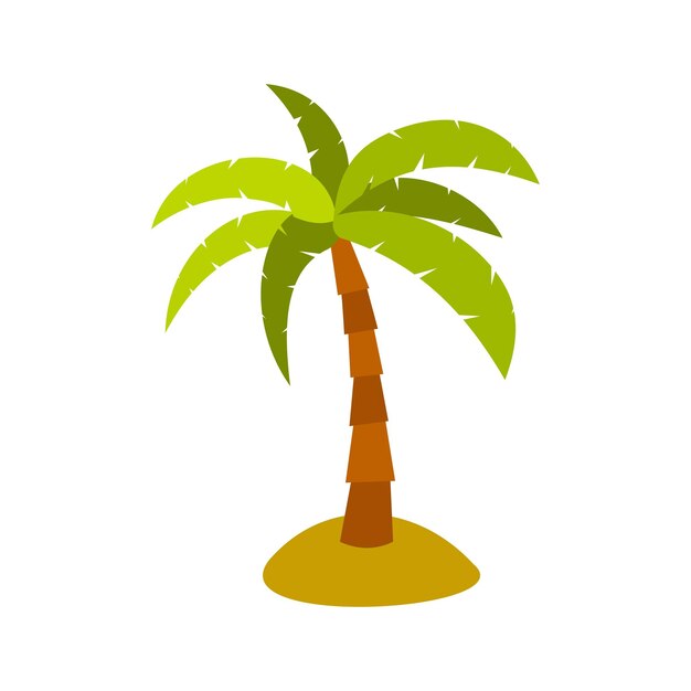 Icono de la palma Aislado sobre fondo blanco Ilustración vectorial
