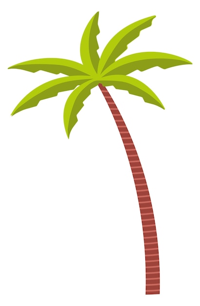 Icono de palma Árbol tropical verde Planta de la selva