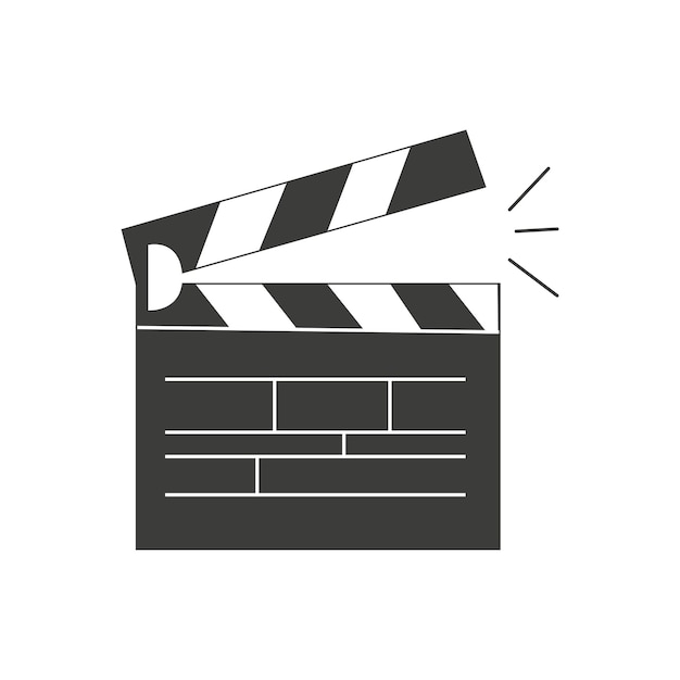 Icono de palma lineal para la película Un petardo para la realización de películas Tabla para un set de cine