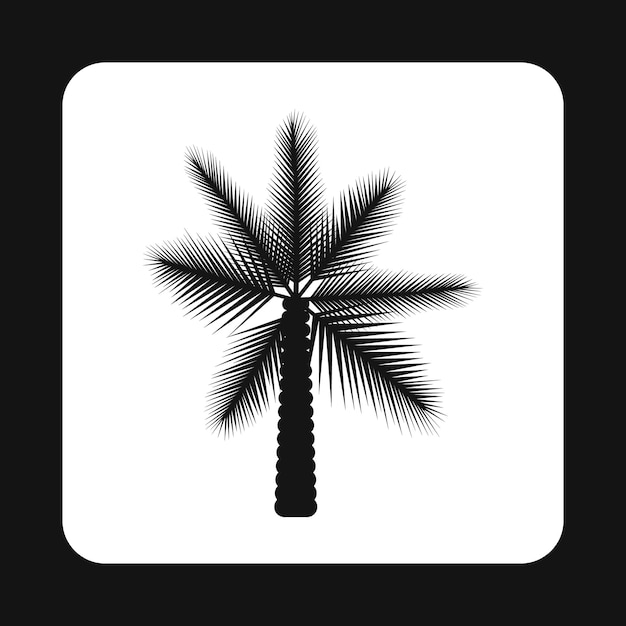 El ícono de la palmera de la fecha i en estilo simple aislado en la ilustración vectorial de fondo blanco