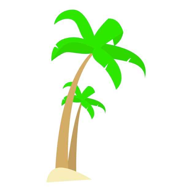 Icono de palmera Ilustración plana del icono de vector de palmera para diseño web