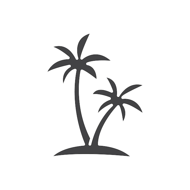 Icono de la palmera Símbolo de la marca en estilo llenado