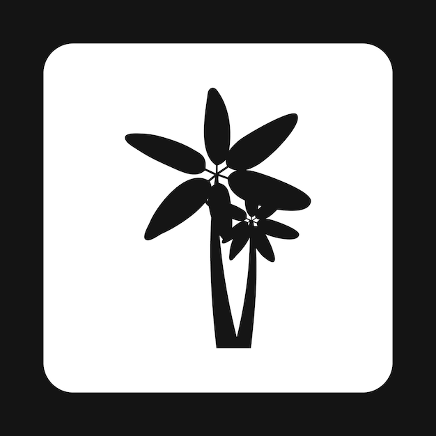 Vector icono de palmeras gemelas en estilo simple aislado en ilustración vectorial de fondo blanco