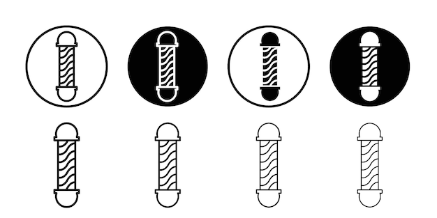 icono del palo del barbero Marca de símbolo en estilo llenado
