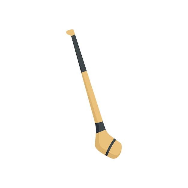 Icono de palo de hurling vector plano fútbol deportivo gaélico Hurley deporte aislado