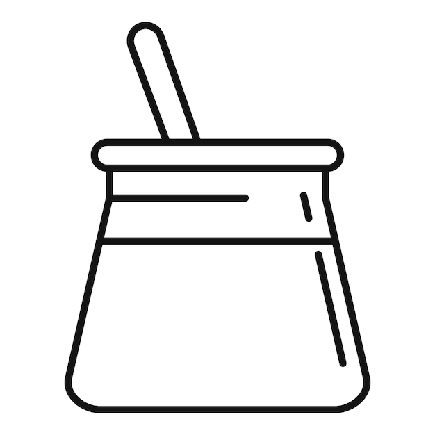 Icono de palo de olla de cera Icono de vector de palo de olla de cera de contorno para diseño web aislado sobre fondo blanco