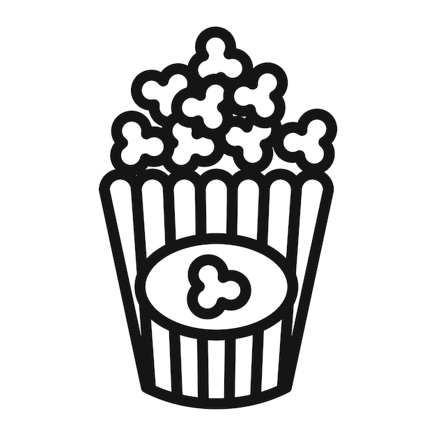 Icono de palomitas de maíz perfecto para plataformas de entretenimiento