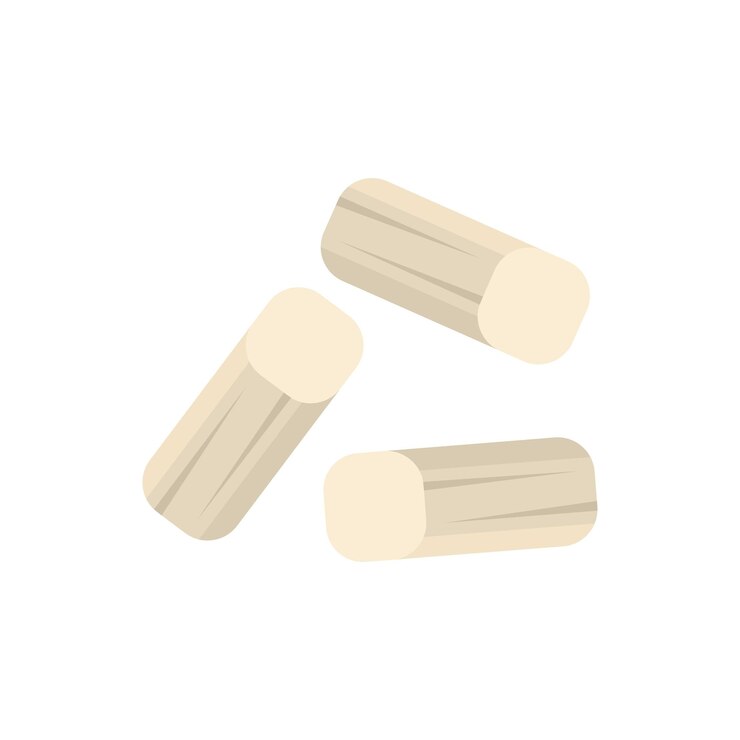 Vector icono de palos de madera ilustración plana del icono de vector de palos de madera para diseño web
