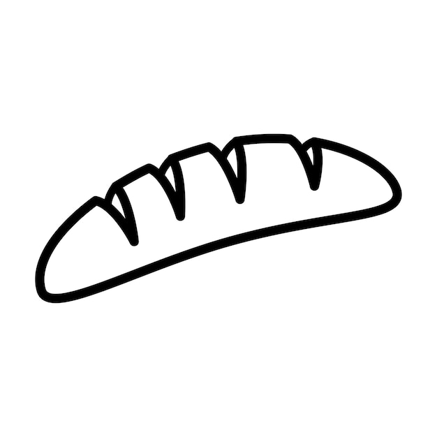 icono de pan Diseño vectorial de pan y señal de alimentos pan de pan